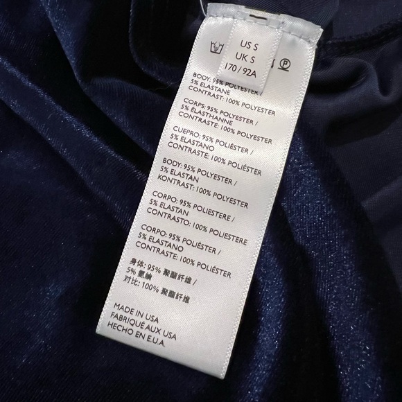 Urban Outfitters Dark Blue Velvet (velour) Skater Mini Dress - Picture 4 of 4